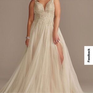 White Sequin Wedding Dress